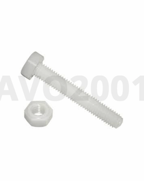 PLASTIC NYLON HEX BOLT AND NUT